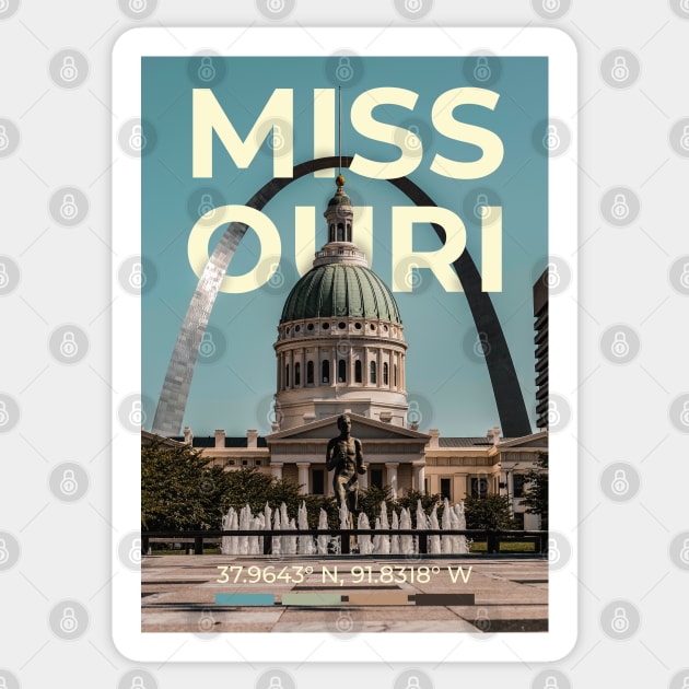 Missouri Travel Poster Sticker by mardavemardave